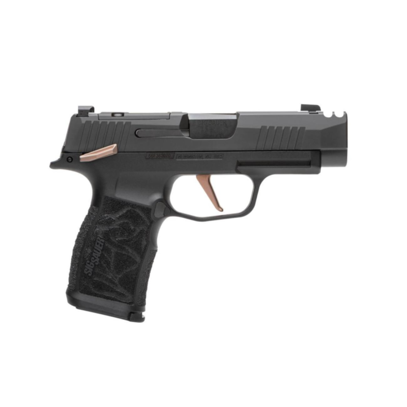 SIG SAUER P365 XL ROSE 9MM 3.1 IN COMP SLIDE BLACK W/ ROSE GOLD CONTROLS - CA