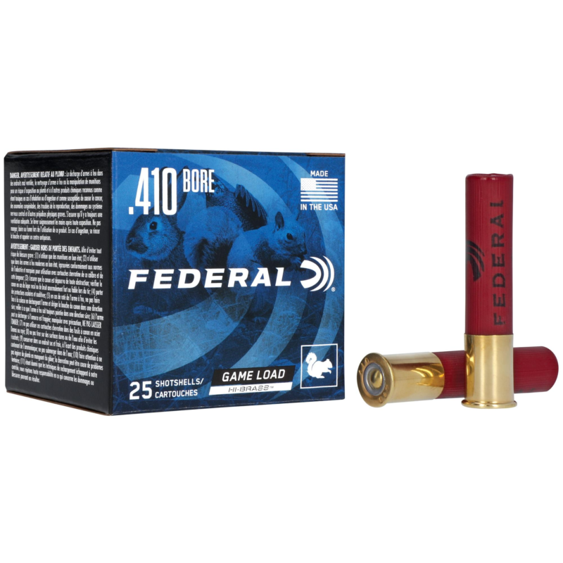 FEDERAL GAME-SHOK HI-BRASS 410 GA 2.5 IN #6 1/2 OZ 1200 FPS 25 RD/BOX